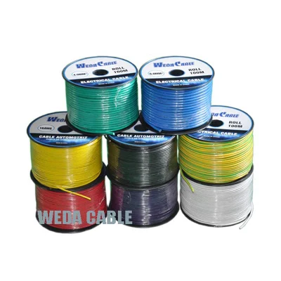 Single Core RV Flexible PVC Insulation Building Wire Automotive Automotriz Cable for Lighting 18AWG 16AWG 14AWG 12AWG 10AWG