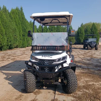 MMC New Lifted 48V Electric Golf Carts 2 Person Seats White off Road Golf Scooter 4 Wheel Lithium 4 Seat Solar Golf Cart
