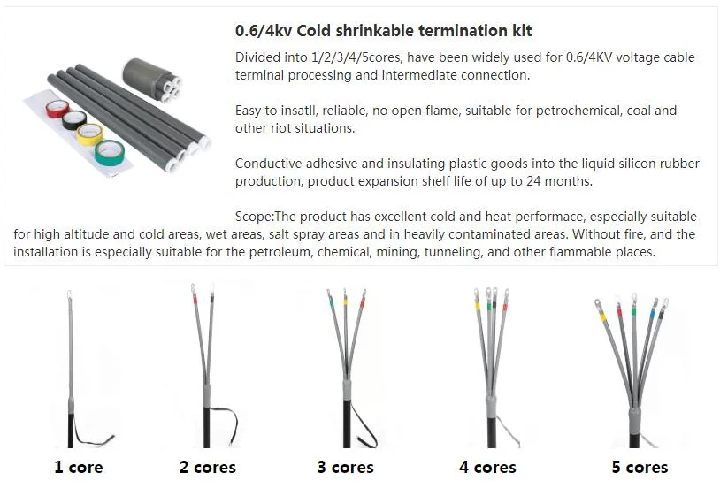 1kv Cold Shrink Low Voltage Terminal, Intermediate Cable Accessories