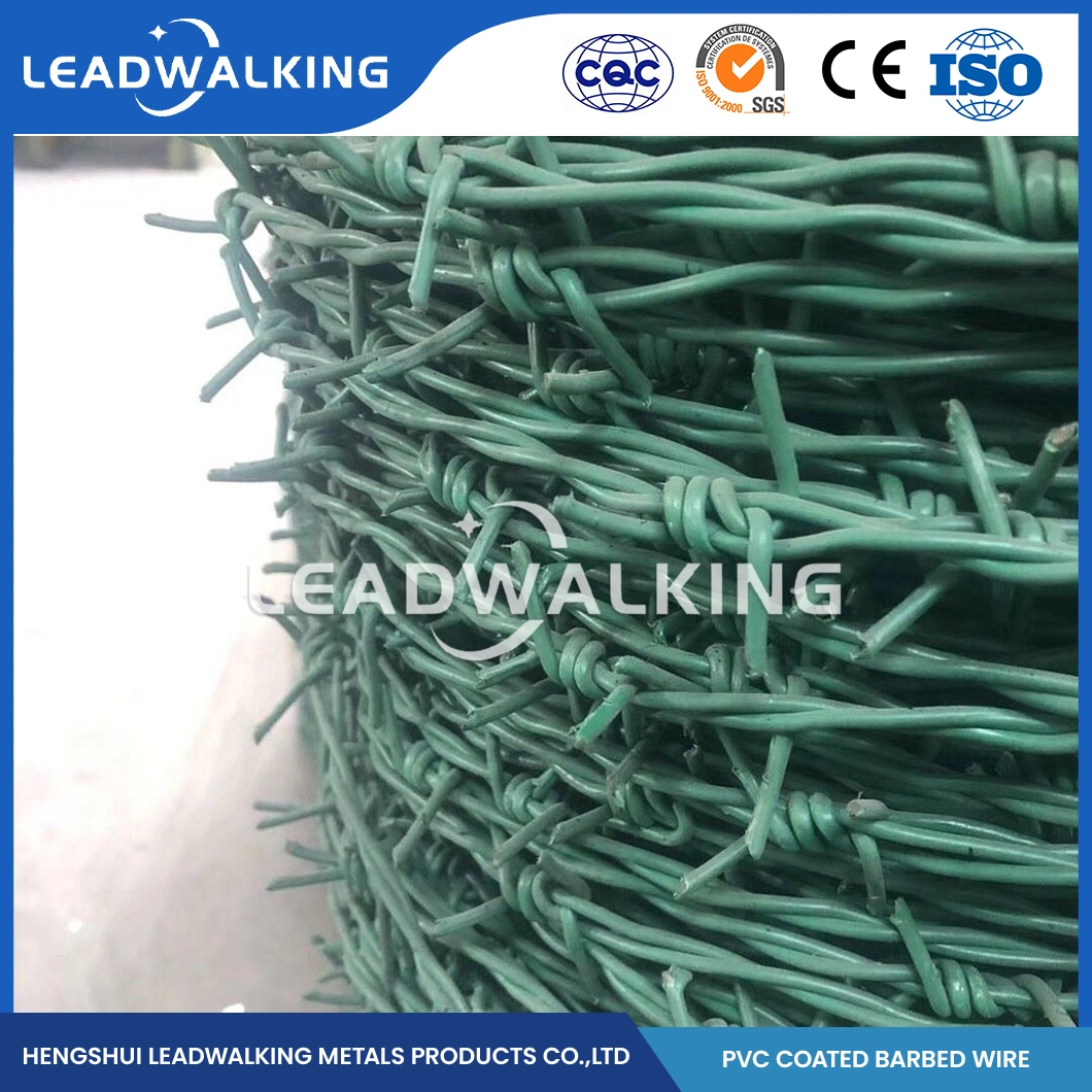 Leadwalking Razor Barbed Tape Wire Wholesaler Wholesale Galvanized Best Price Barbed Wire China 8mm Needle Length Galvanized PVC Coating Barbed Wire