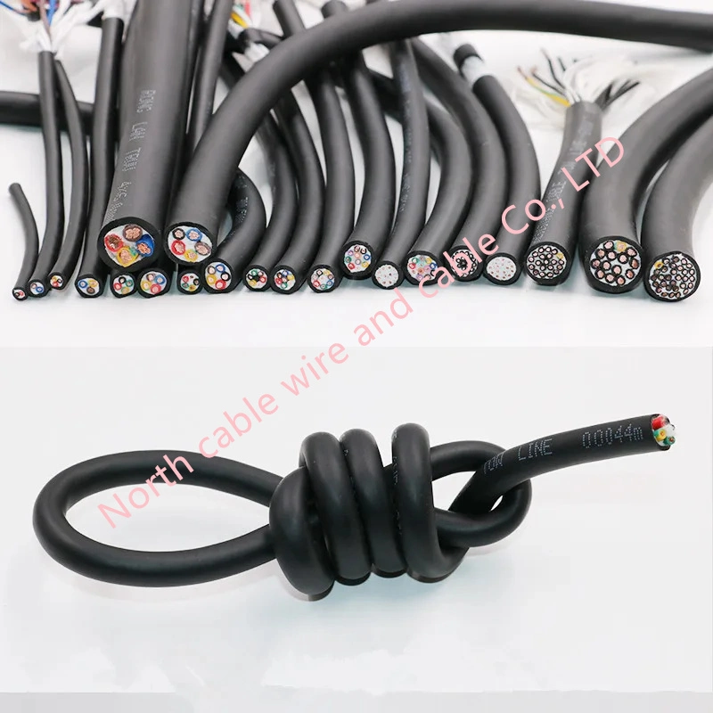 Shielded Cable Towline Wire 2 3 4 5 6 8 1012 16 Core 22 20 18 16 14 12AWG High Flexible Drag Chain Cable