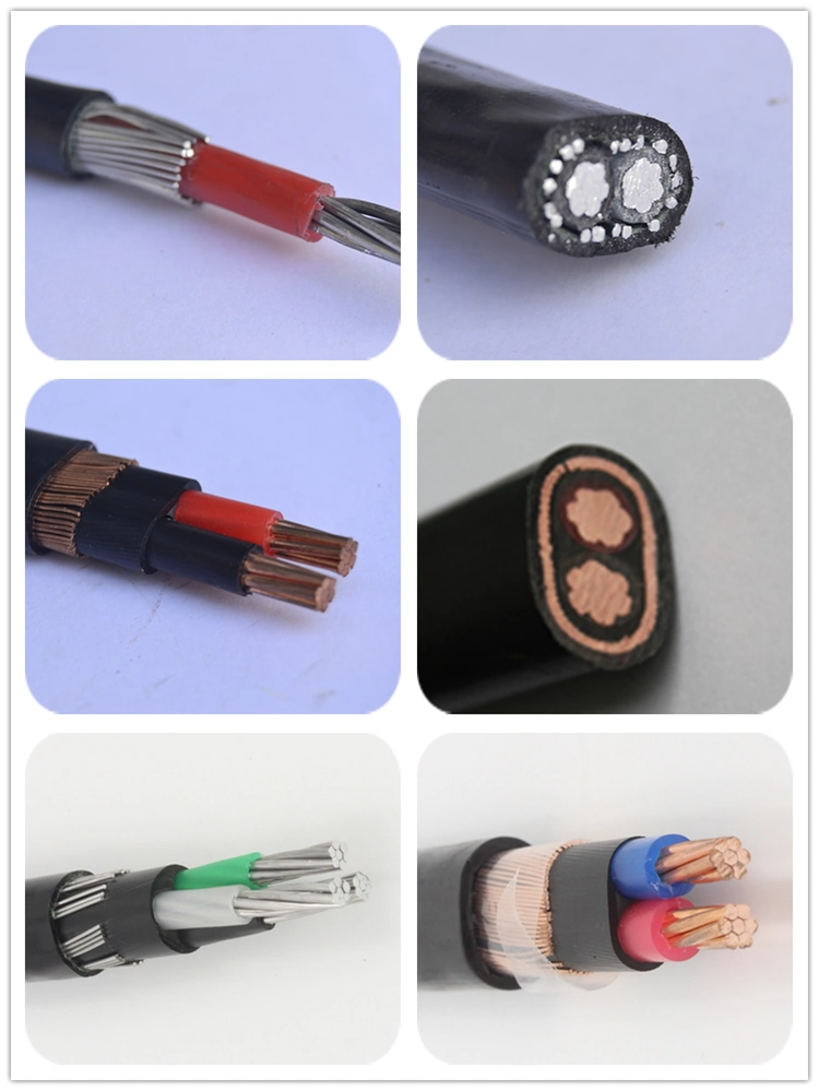 0.6/1kv Sans BS UL854 Standard 4 6 10mm2 4AWG 8AWG Aluminum or Copper Conductor XLPE Insulation Concentric Cable Electric Wire &amp; Cable