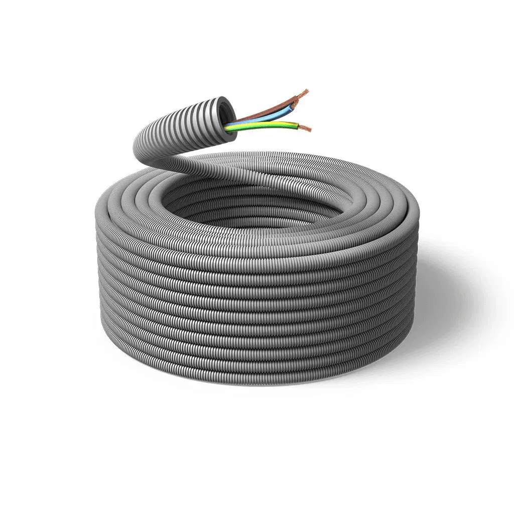 Tub Gofrat Cu Fir Electric 750n 100 M X 16 mm Sur Voorbedraad Flexbuis 3X2.5mm&sup2; Gg, Bl, Br 16mm - 100 Meter Cable Tube