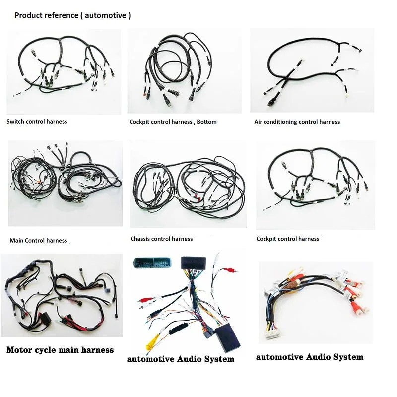 Customized Industrial Machine Equipment Light Electrical Car Motorcycle EV Automotive Auto Cable Assembly with IATF16949 UL Certification Wiring Wire Harness