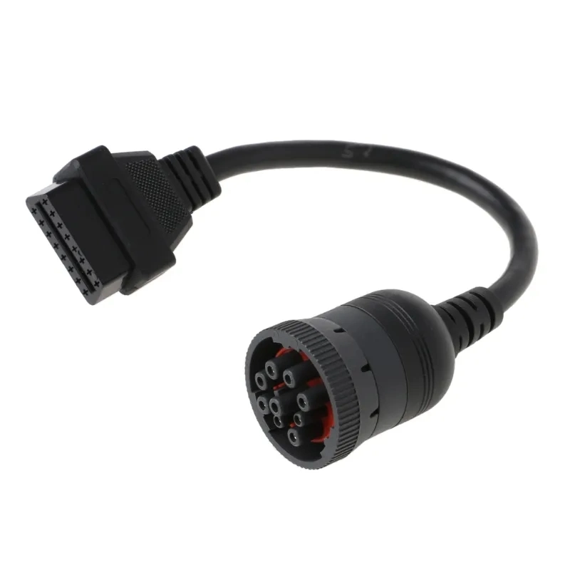 OBD2 Male to Female J1939 16pin Extension Cables and Connector 9pin Interface Adapter Diagnostic Tools High Quality Accessories