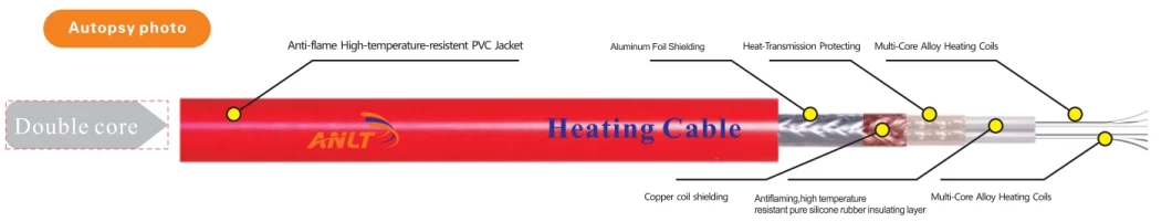 Electric Carbon Fiber Heating Cable Warm Underfloor Copper Wire