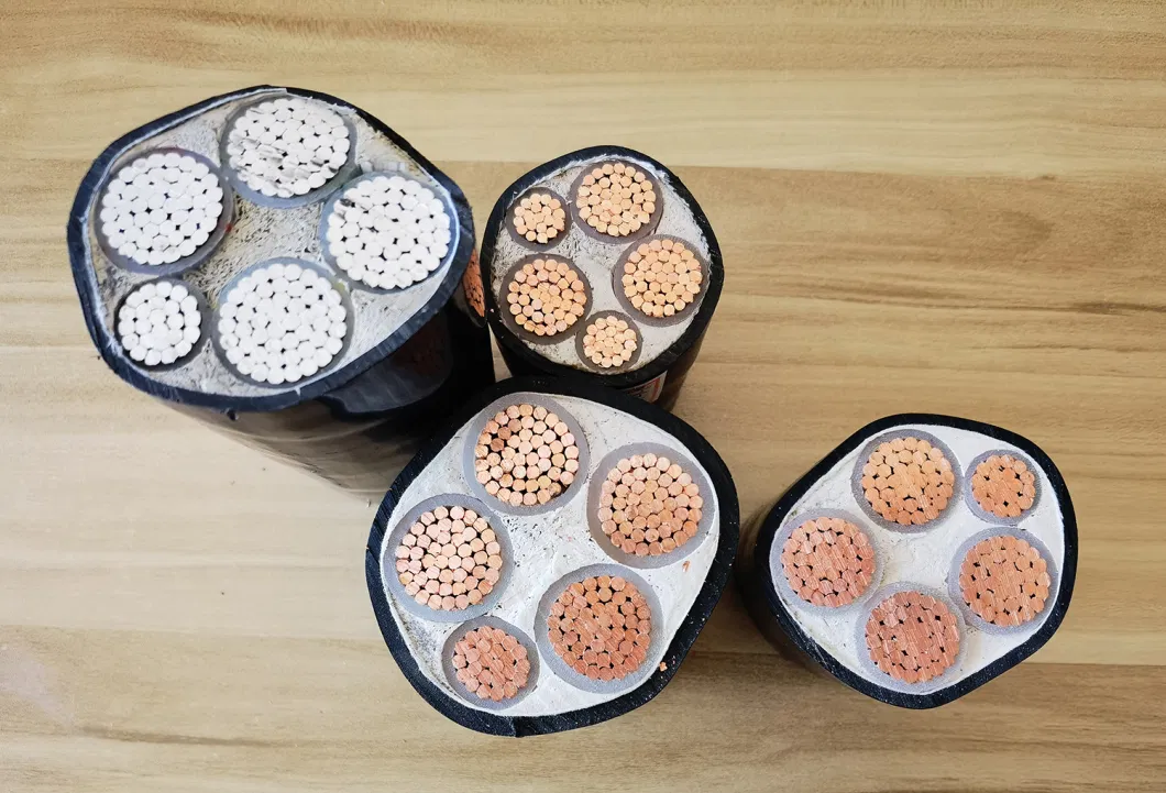 PVC Jacket Stranded Copper Conductors 0.6/1kv Yjv Power Cable Electric Cable Per Meter Price