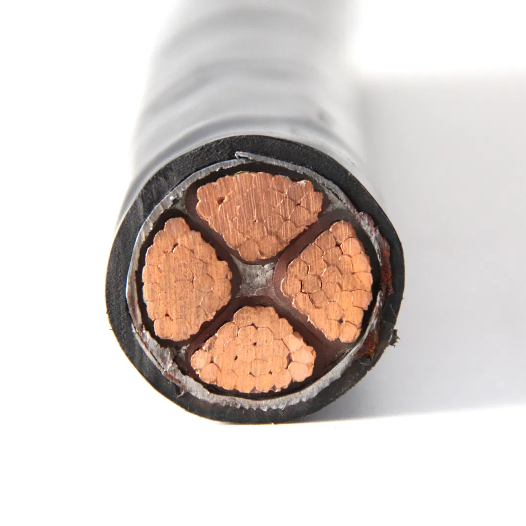 PVC Jacket Stranded Copper Conductors 0.6/1kv Yjv Power Cable Electric Cable Per Meter Price