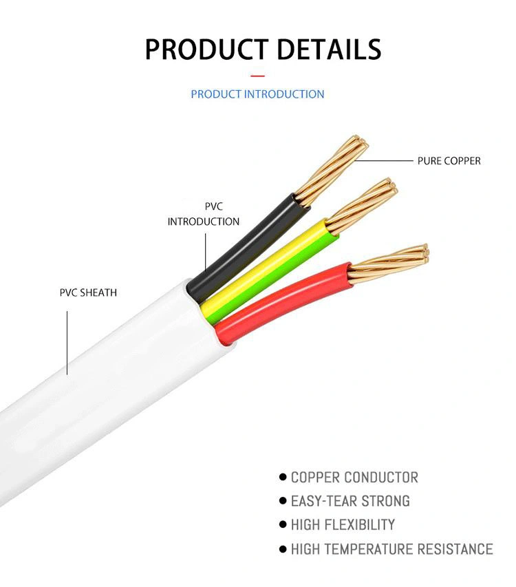 China Factory Flat TPS 3c Electric Cables for PVC Insulated and Sheath Wire to Australia Standard