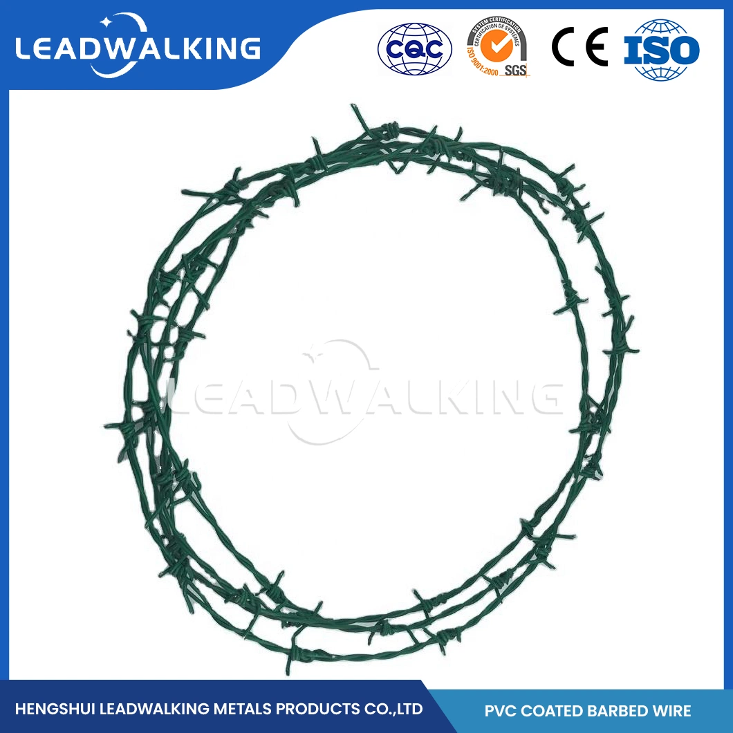 Leadwalking Anti Climb Barbed Wire Manufacturing Sample Available Electric Galvanized Barbed Wire China High Strength PVC Coating Blade Barbed Wire