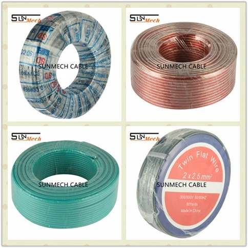 Electric Cable PVC Insulated Grey Flixble Cu CCA Cable Multicore 1.0mm 1.5mm 2.5mm 4.0mm Bare Copper Electric Wire