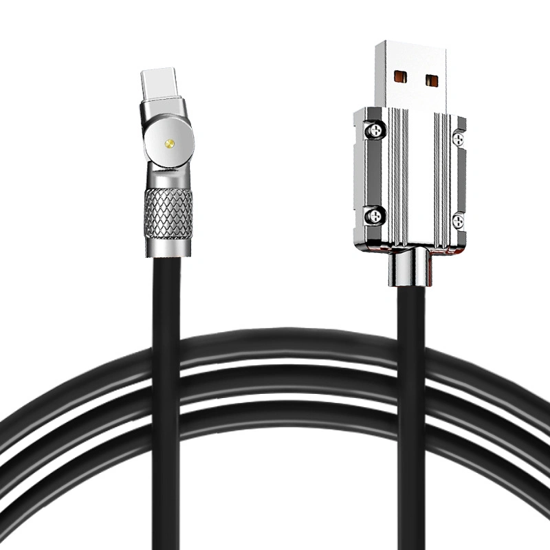180 Degrees Rotation Fast Charging USB Lighting Data Cable
