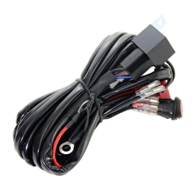 2 Leads 12V on off Switch off Road Lights LED Wiring Harness