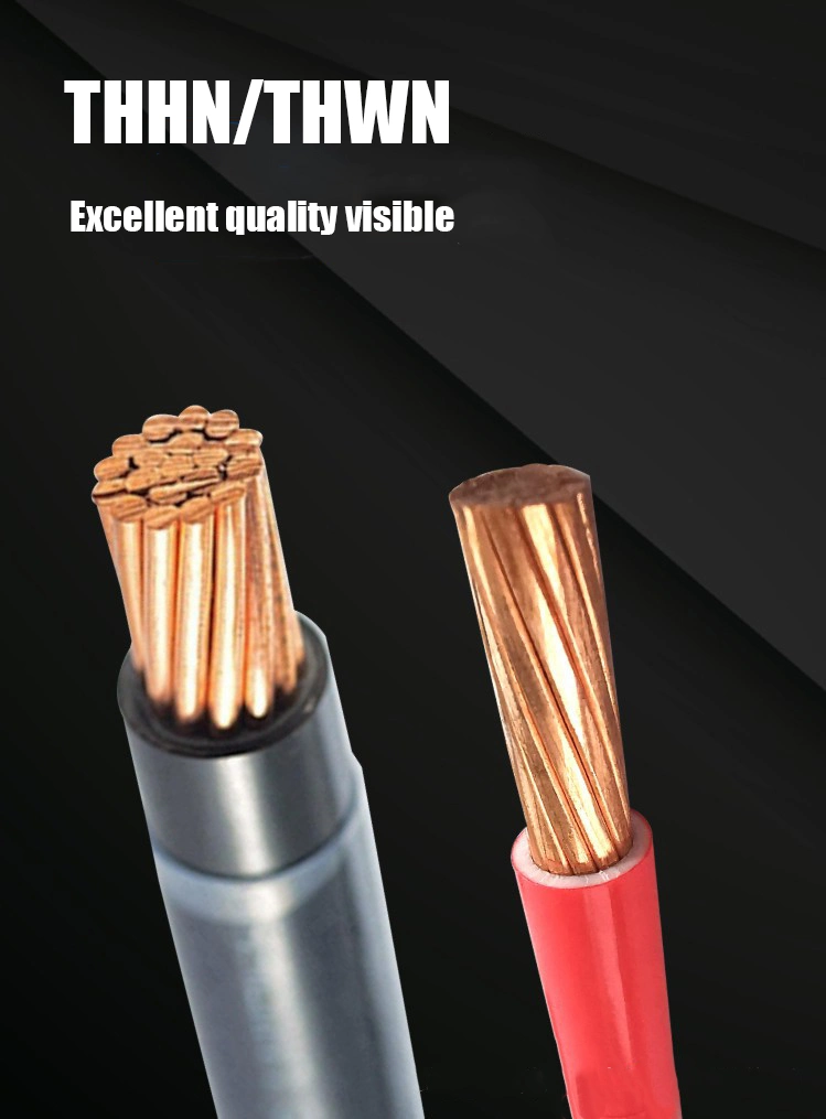 Us Standard Copper Conductor PVC Insulated Nylon Sheathed 14AWG Thhn Electrical Wire Cables
