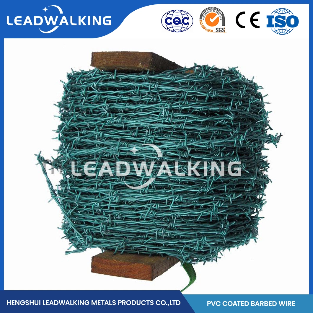 Leadwalking Anti Climb Barbed Wire Manufacturing Sample Available Electric Galvanized Barbed Wire China High Strength PVC Coating Blade Barbed Wire