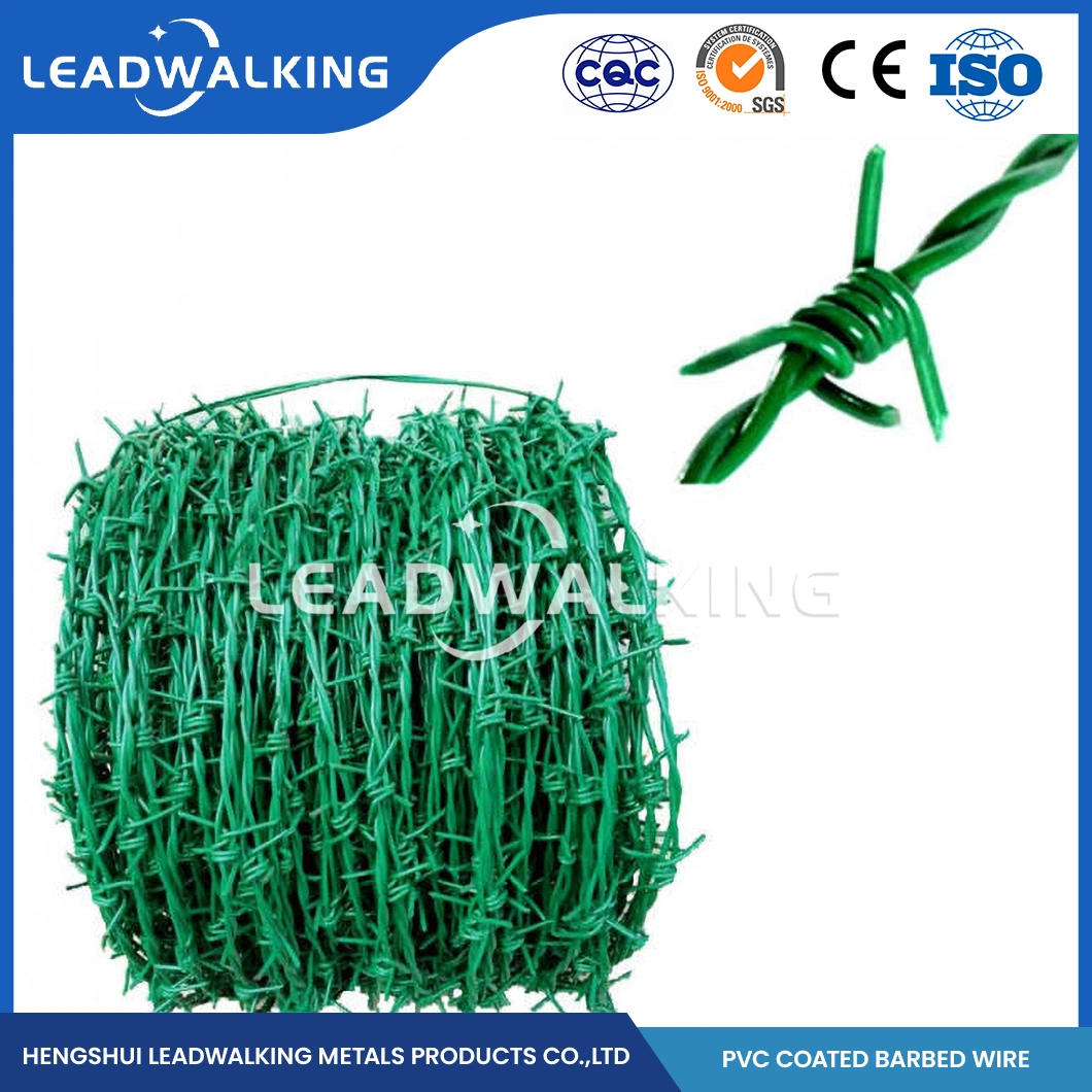 Leadwalking Razor Barbed Tape Wire Wholesaler Wholesale Galvanized Best Price Barbed Wire China 8mm Needle Length Galvanized PVC Coating Barbed Wire