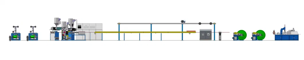 Cable Making Equipment 80+50 PLC Extrusion Machine for Building Wire