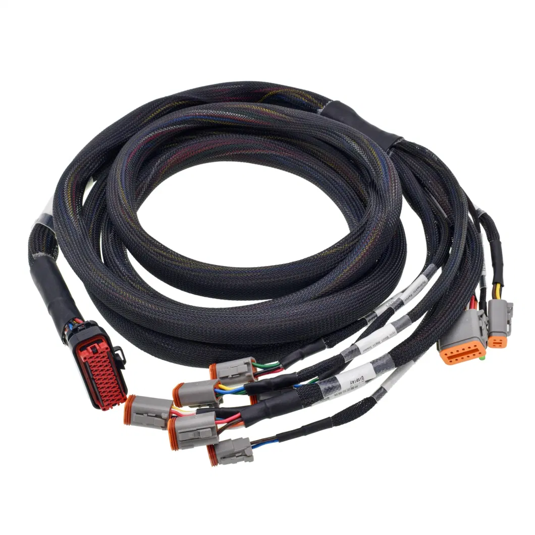 OEM Terminal UV Resistance Truck Automobile Cabling Panel Mount Cables Signal Wire Assembly