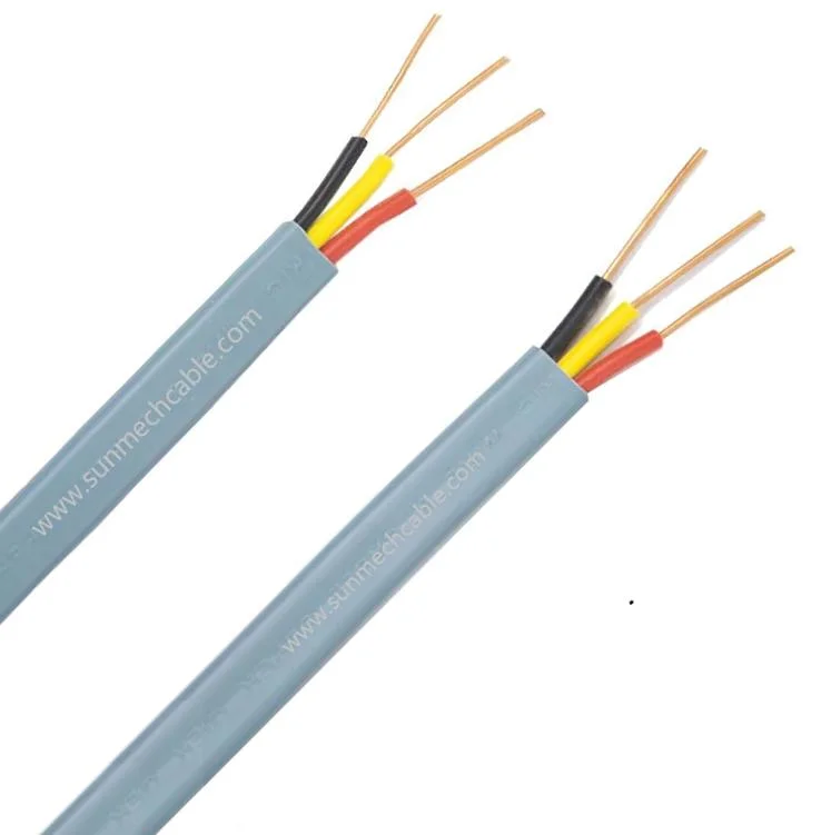Electrical Cable Grey Flat 1.5mm 2.5mm 2X1.5mm 2X2.5mm Twin Flat with Earth