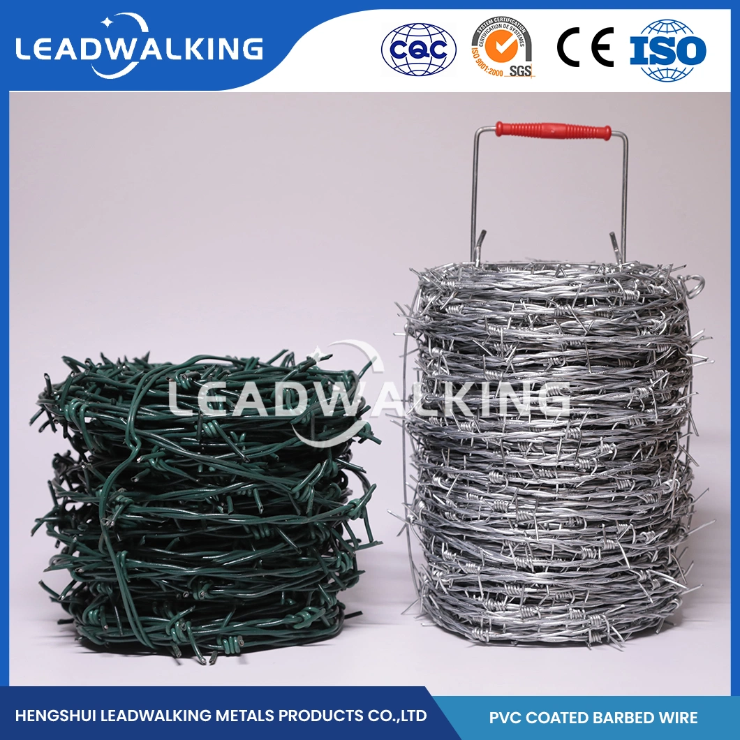 Leadwalking Razor Barbed Tape Wire Wholesaler Wholesale Galvanized Best Price Barbed Wire China 8mm Needle Length Galvanized PVC Coating Barbed Wire