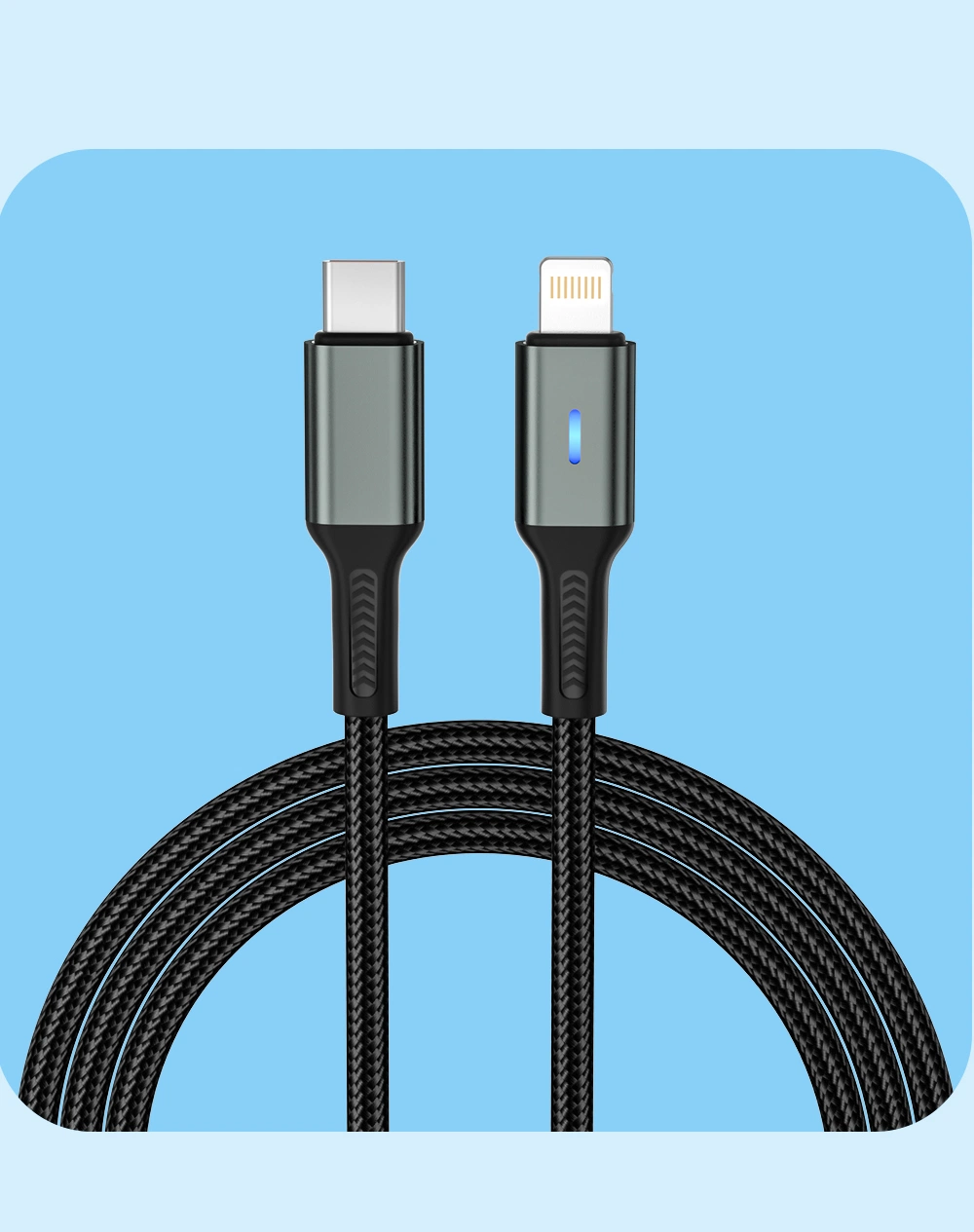 1m 2m 3m Pd 27W Fast Charge Cable for iPhone 14 13 12 11 PRO Max X 6 7 8 Plus Se iPad USB Type C to Lighting Data Charger Usbc Wire