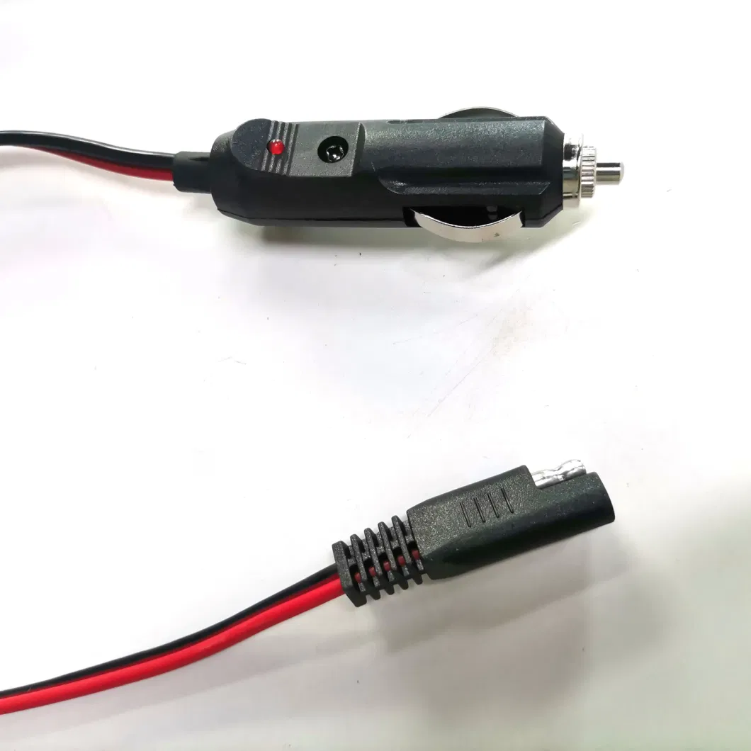 Automobile 12V Car Cigarette Lighter to SAE Extension Cable Plug 1m Electric Wires Auto Accessories