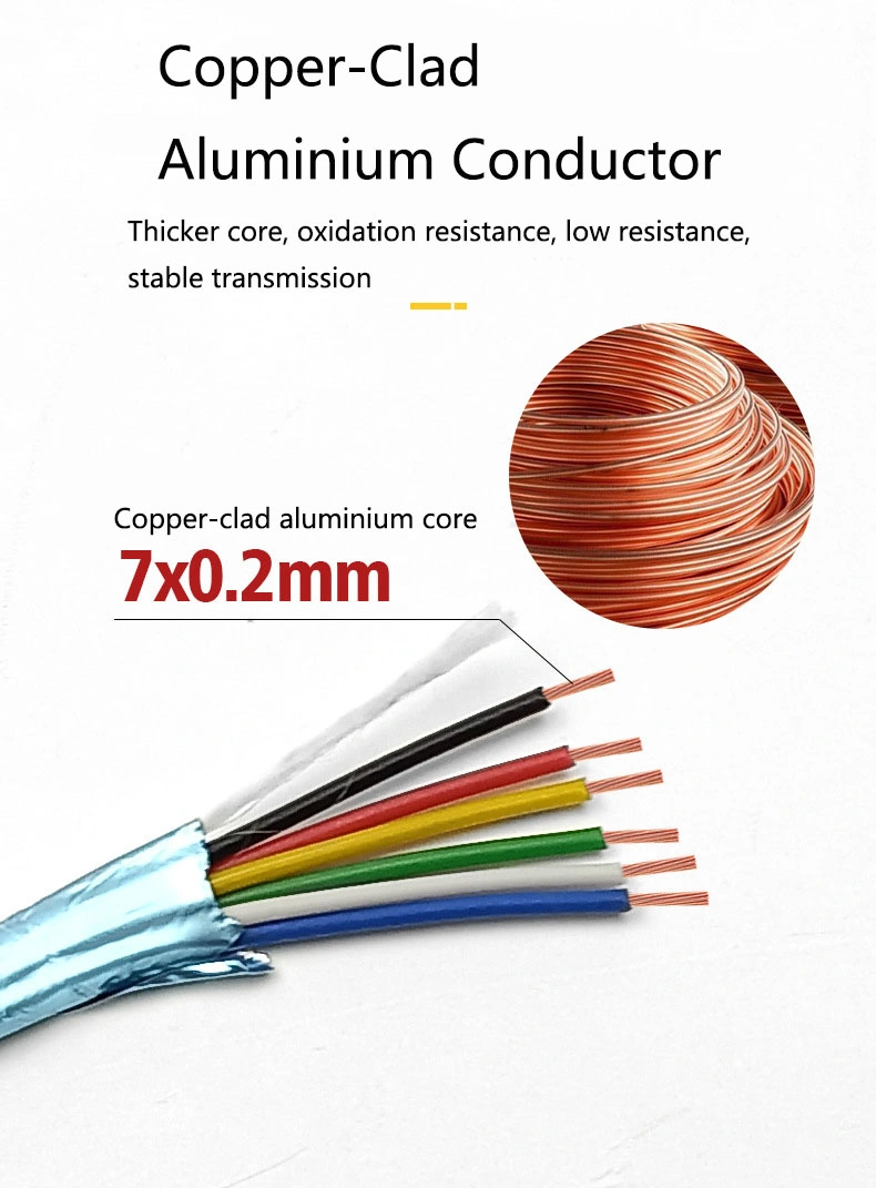 High Quality 12 / 14 / 16 / 18 / 22 AWG Solid Shielded Unshielded Security 4 Core Fire Alarm Cable