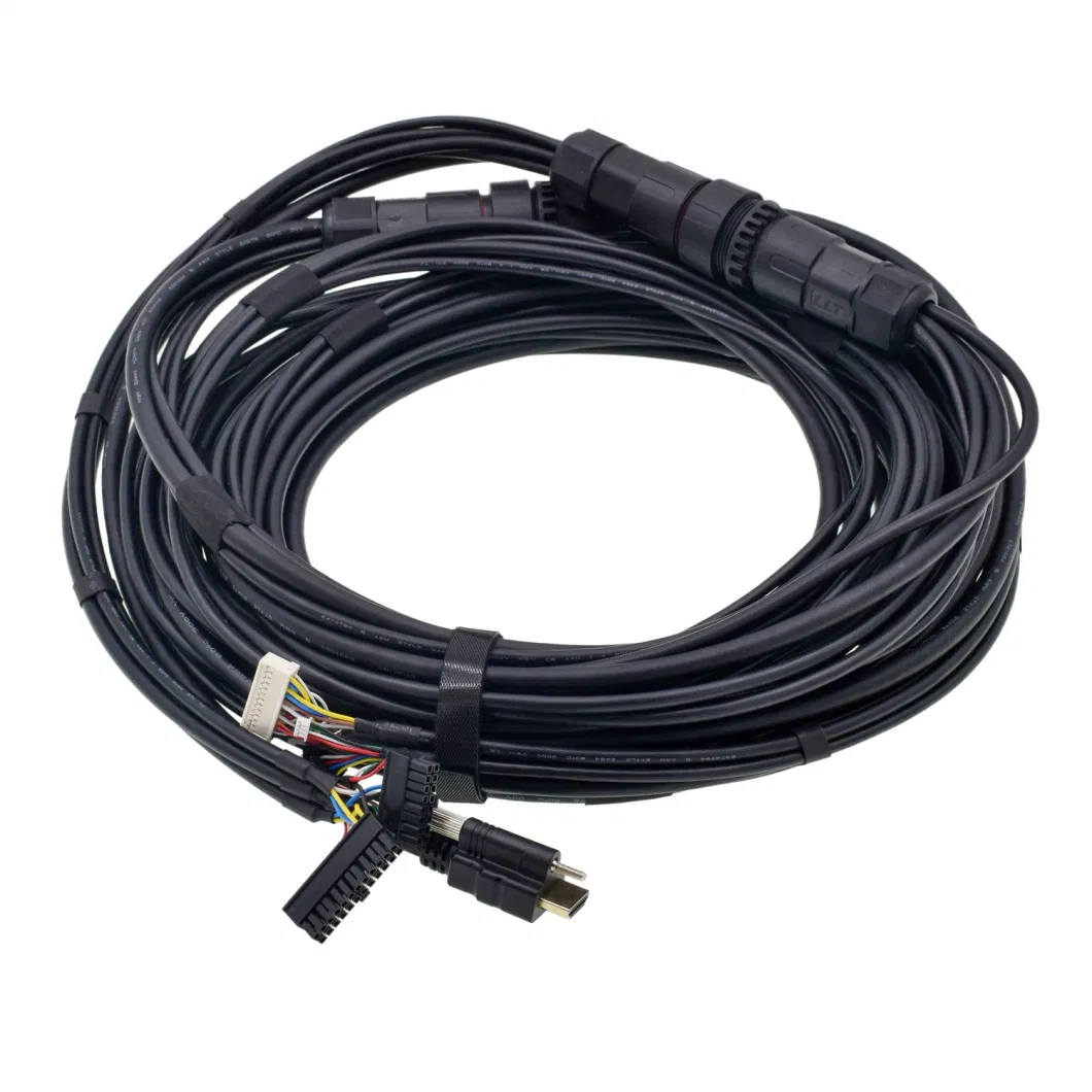 OEM Cable Gland IP65/IP67 Truck Automobile Cabling Panel Mount Cables USB/HDMI/dB/OBD/DVI/VGA Connector Wire Assembly