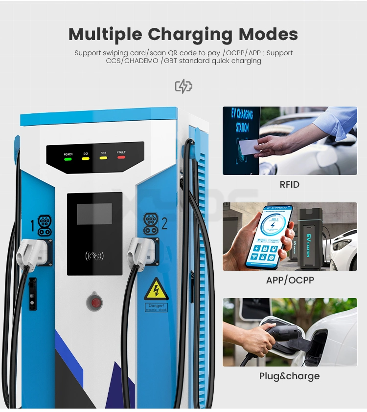 Xydf Factory 60kw 120kw High Efficiency EV Charger Double Guns Electric Vehicle Power Supply DC Fast Car Charging Station