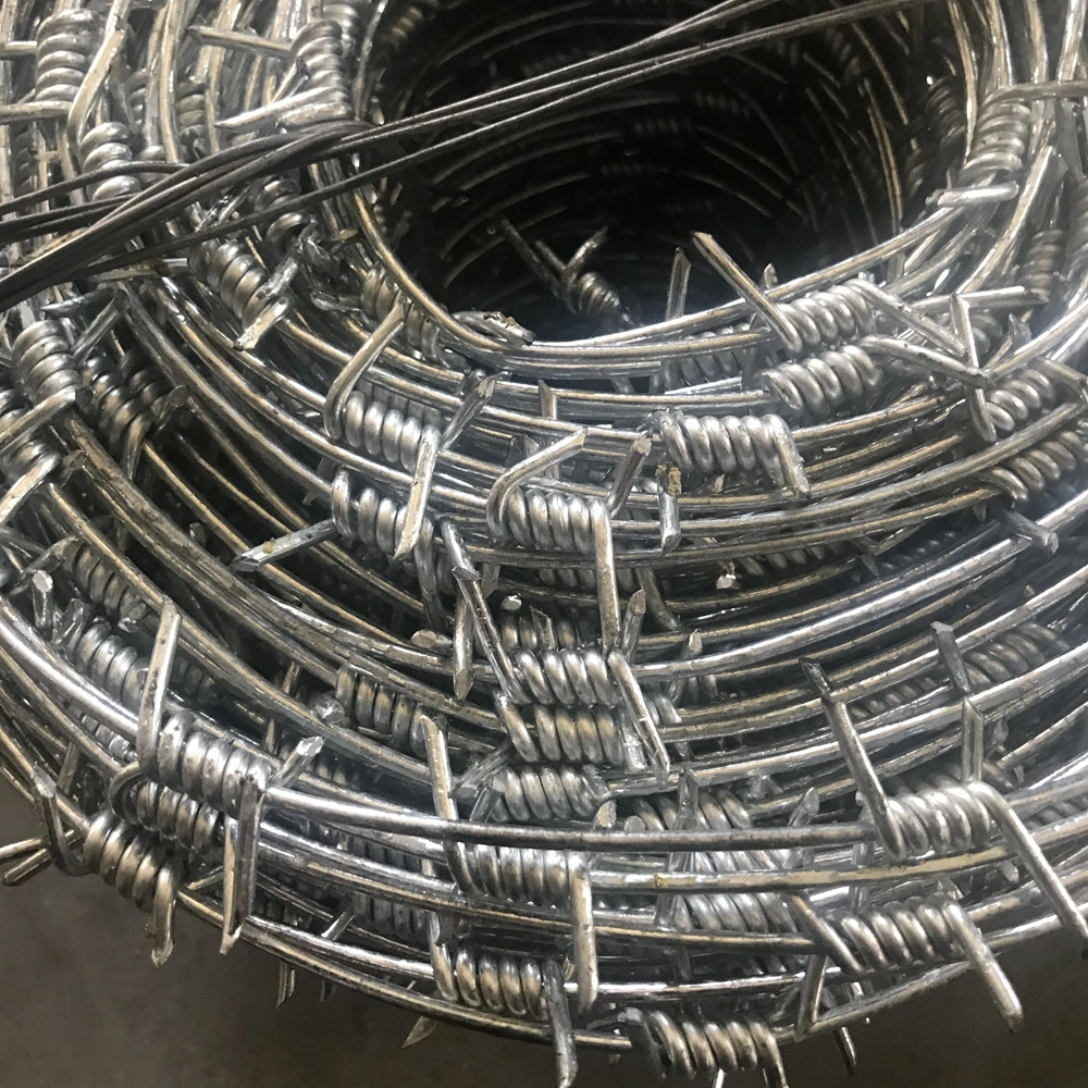 12*14 Bwg Galvanized Barbed Wire/2mm Wire 25kg Coil PVC Coated Barbed Wire