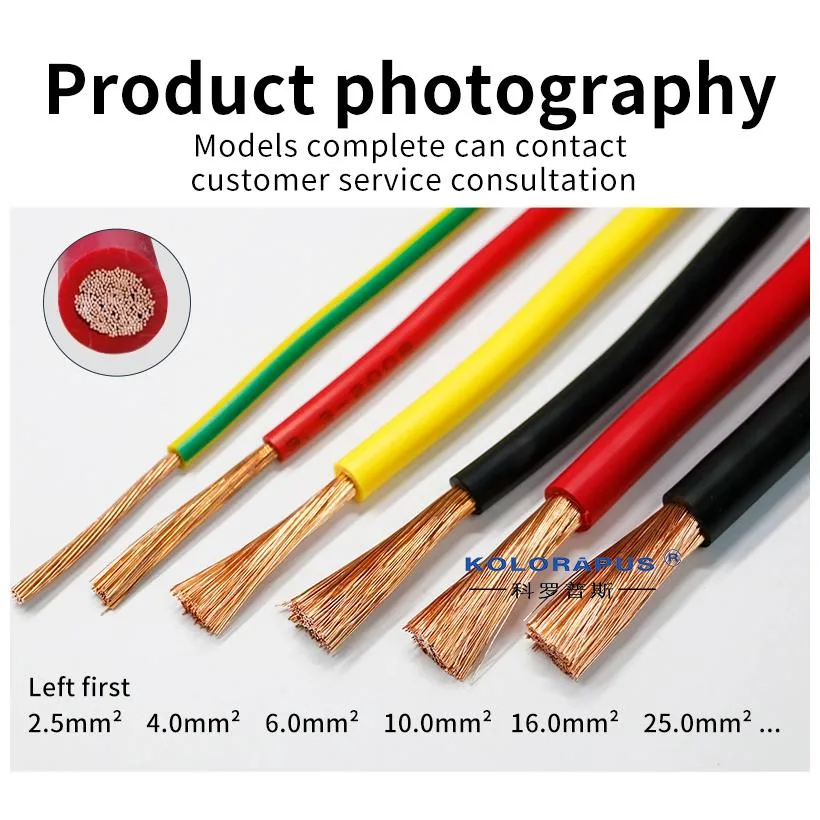 Kolorapus Single Core 1.5mm 2.5mm 4mm 6mm 10mm 16mm 25mm Copper PVC Insulated RV Electrical Cable and Wire