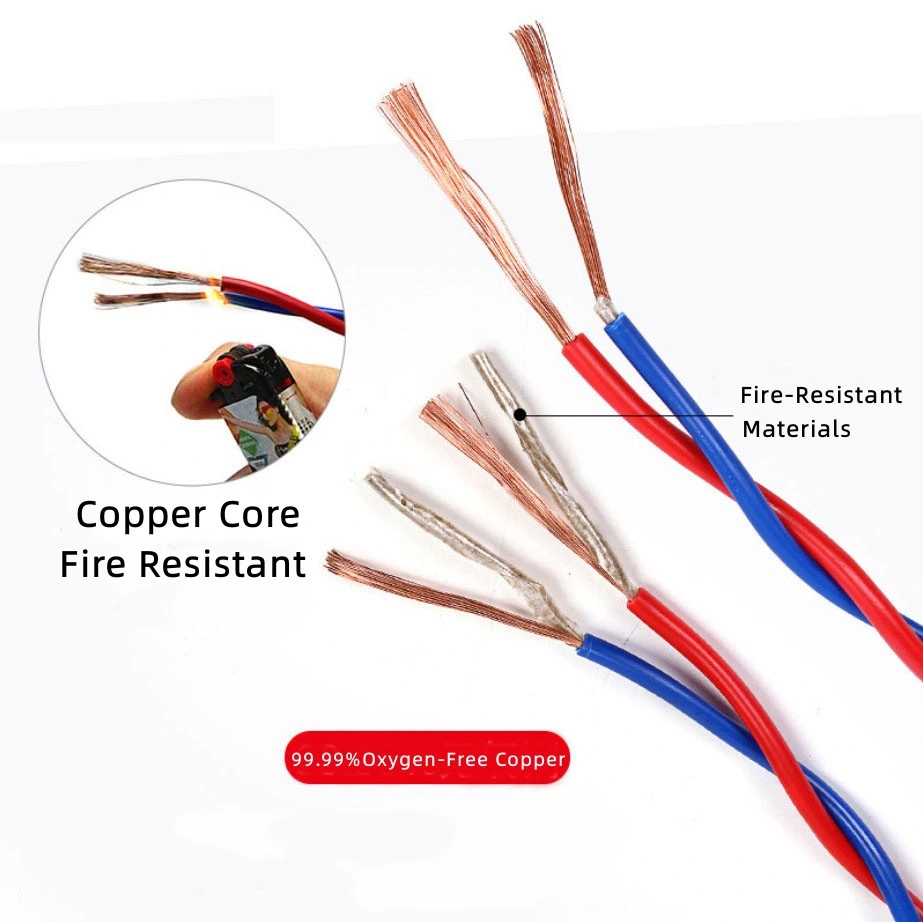 Pure Copper Conductor Multi Color Insulation Twisted Pair Electric Flexible Flat Wire