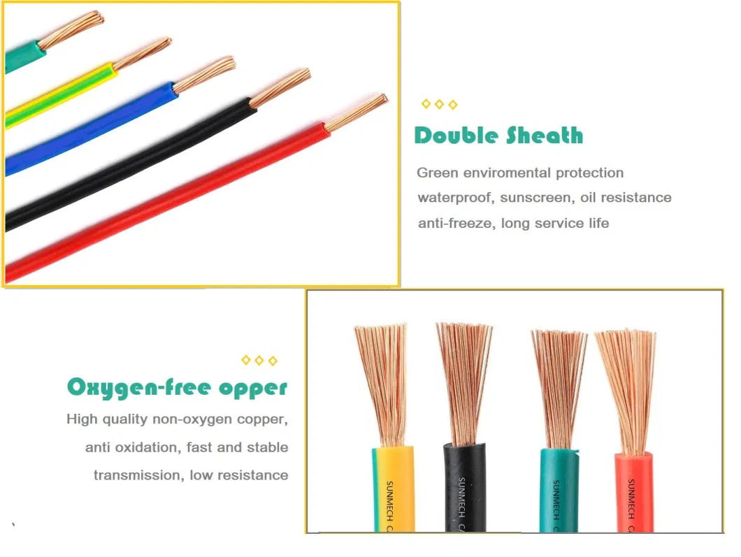 Electric Cable Electrical1.0mm 1.5mm 2.5mm 4.0mm 6.0mm 2X1.5mm 2X2.5mm 2X4mm Flexible Wire Single Insulated Wire Solid Wire Flat Cable Bare Copper Electric Wire
