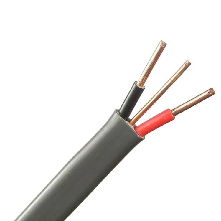 BS6004 6242y PVC Insulated Grey Electric Wire Twin and Earth Flat Cable