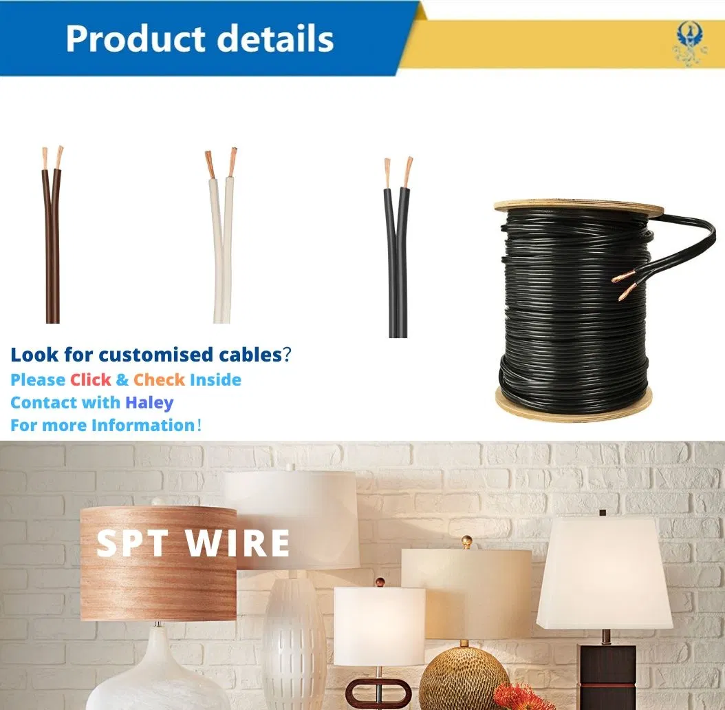 Nyy Spt-1 PVC Twin Wire and Earth Connecting Cable Flexible Copper Cable Electrical Wire Aluminium Cable Control Electric Wire Coaxial Waterproof Rubbe Cable