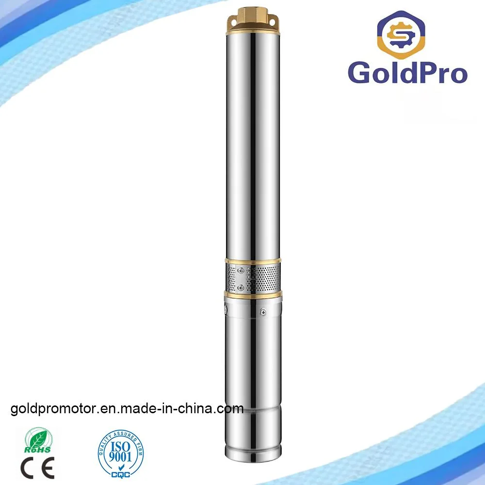 4skm 0.25-10kw Copper Wire Sale Brass Outlet Borehole Deep Well Multistage Impeller Borehole Agriculture Irrigation Solar Electric Submersible Jet Water Pump