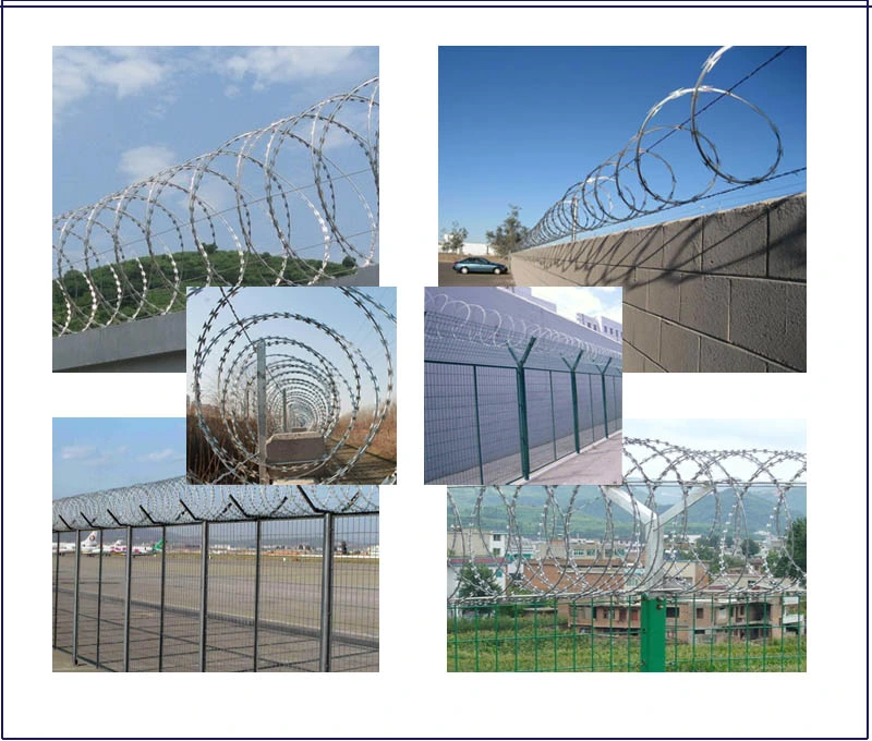 Razor Barbed Wire /Concertina Razor Wire for Security Wire Fence/Galvanized Wire Fencing