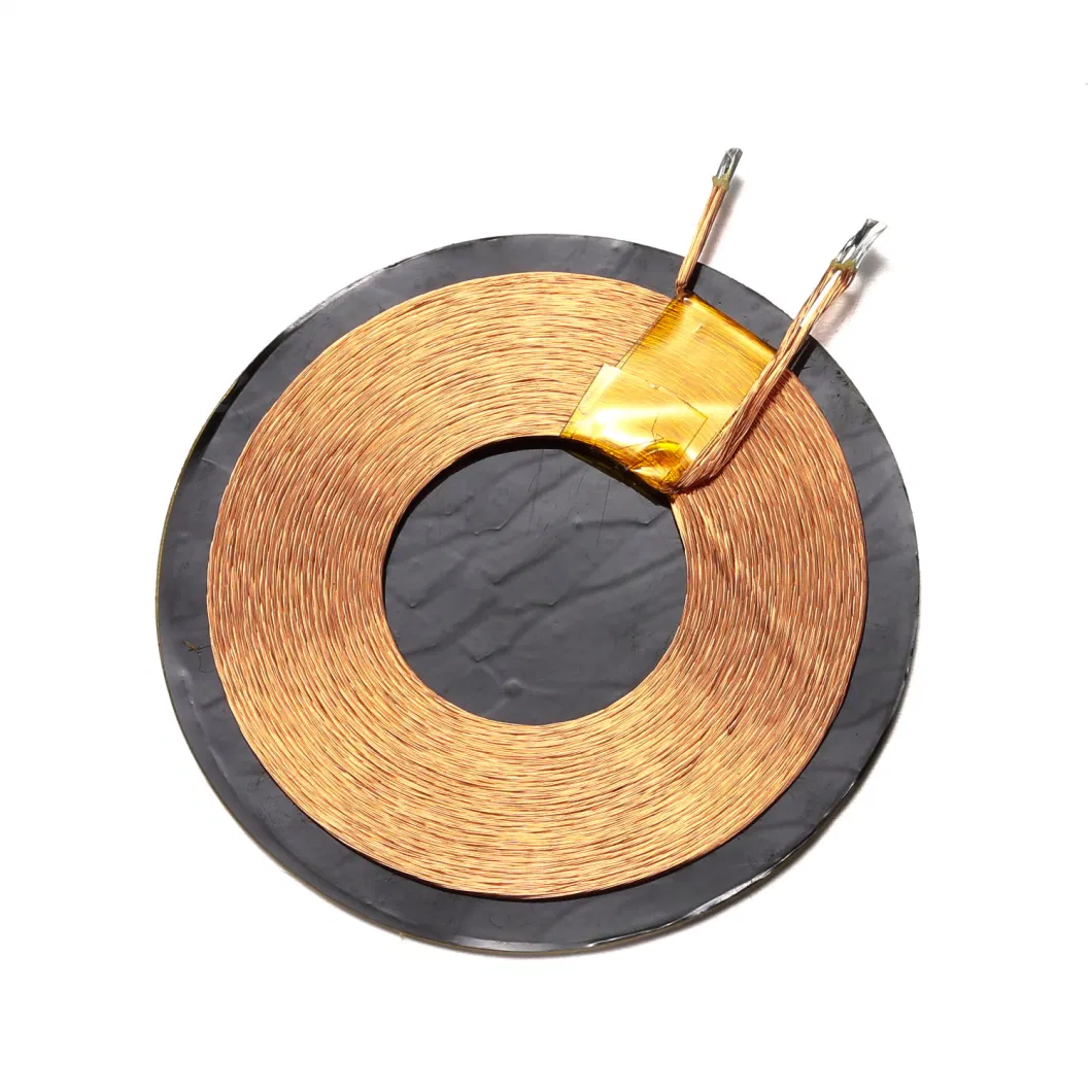 Custom Litz Wire Qi Standard Wireless Charging Coil Rx-Coil with Flexible Ferrite -Sheet