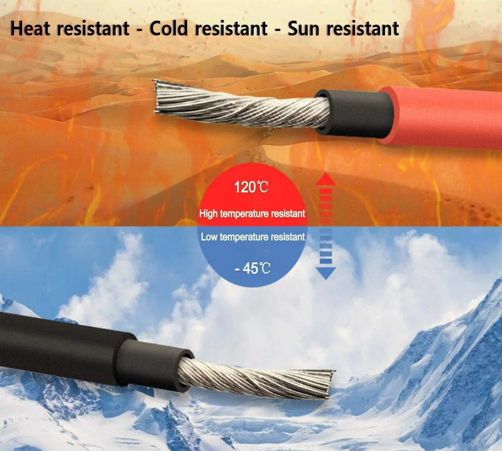 UV Resistance PV Cable 2X2.5mm 2X4mm 2X6mm 2X10mm Solar System Cable