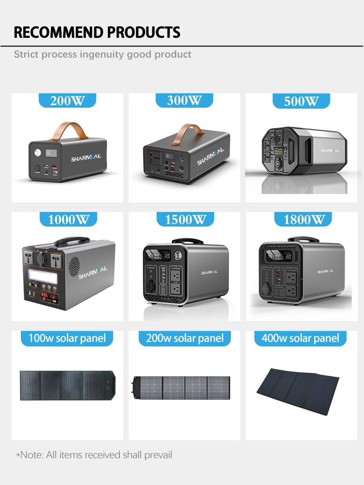 1800W High Quality Portable Solar Generator Electric Large Capacity Power Supply