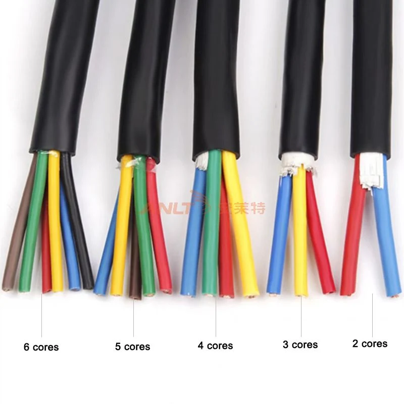 Black Electrical PVC Wire Power Cable Multi Conductor Flexible Cable 3 Core Copper Cable