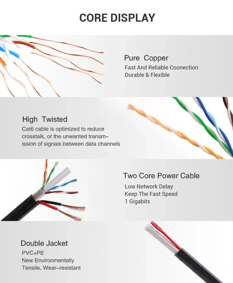 Communication CAT6 Cable Pure Copper with UL ETL Certificate