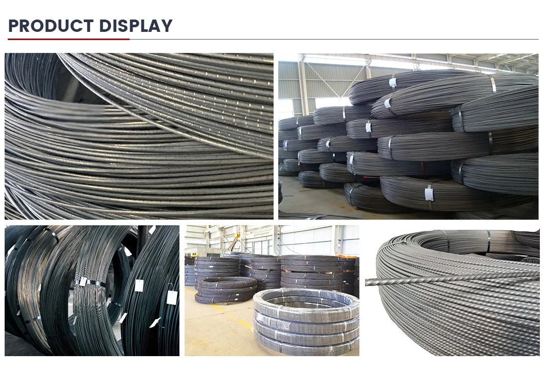 Steel Wire Rope Price ASTM A421 3.8mm 4mm 5mm 6mm 1670MPa 1770MPa Indented PC Wire Low Relaxation Prestressed Concrete Steel Wire with Cheap Price