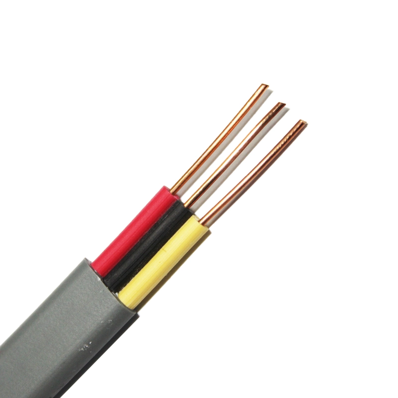 Flat Twin+Earth Pure Copper 2.5mm 1.5mm 1.0mm 2c 3c Electric Wire Cable