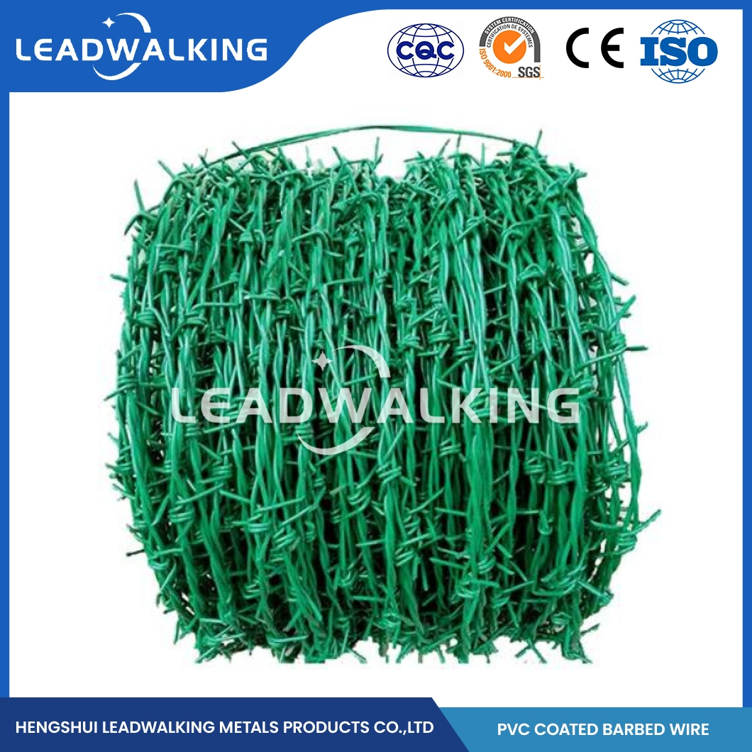 Leadwalking Razor Barbed Tape Wire Wholesaler Wholesale Galvanized Best Price Barbed Wire China 8mm Needle Length Galvanized PVC Coating Barbed Wire