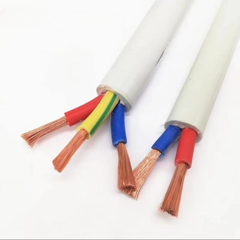 Copper Core PVC Insulation and Sheath Flat Flexible Wire Cable Cord Rvv H05VV-F 2*0.75mm, 2*1.5mm2, 2*1mm, 2*2.5mm, 2*4mm; 2*6mm Electric Wire