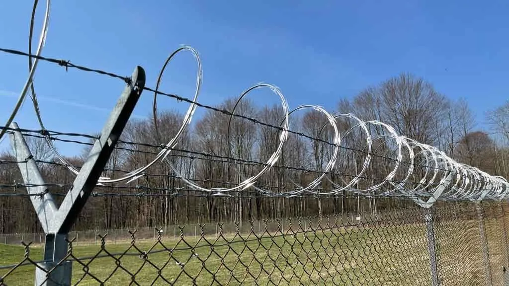 Zhongtai Blade Wire Fencing China Manufacturing 450mm Coil Diameter Flat Wrap Razor Barbed Wire Used for Residential Electric Security Fence