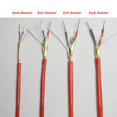 2 núcleos de cobre sólido / multifilar alarma de incendio cable Fuego Cable de resistencia 1mm 1,5mm 2,5mm