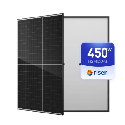 Panel solar elevado 430W 435W 440W 445W 450W PERC Negro Frame Monofacial módulos PV