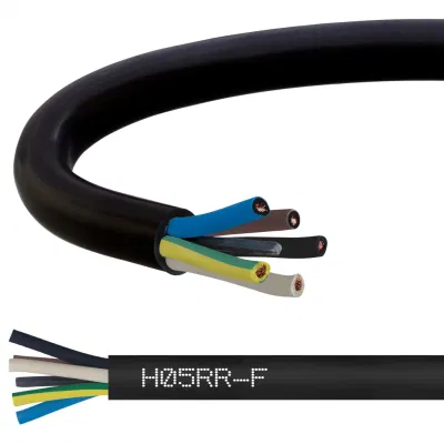  Aislamiento de caucho estándar VDE 3X2,5 mm 3X1,5 mm Cobre puro flexible H05RR-F Cable de alimentación eléctrica